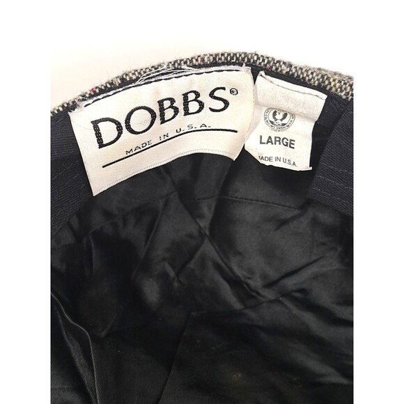 VINTAGE Dobbs Hat Newsboy Cap Fitted Men's Large Flat Cap UNION MADE IN USA - Picture 7 of 8